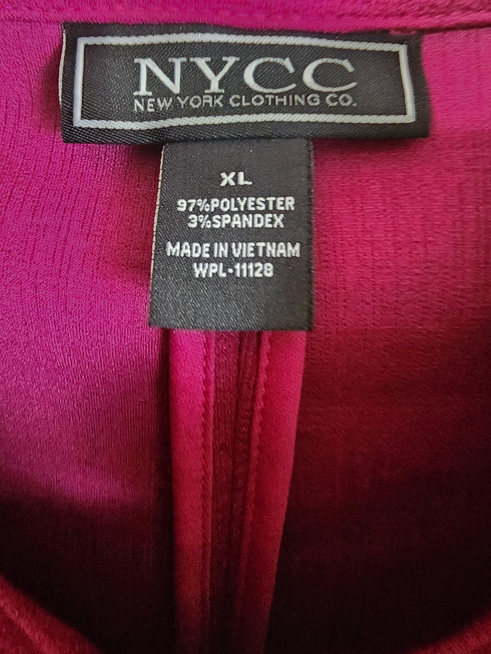 NYC Fuchsia Button-Front Cropped Blazer - Picture 2 of 5
